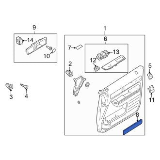 New OEM Rear Right Door Panel Insert Fits, 2008-2010 Lincoln MKX - Part # 8A1Z78274A30BA