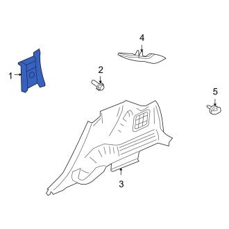 New OEM Rear Right Lower Interior Quarter Panel Trim Panel Fits, 2009-2010 Lincoln MKX - Part # 9T4Z7831012AC