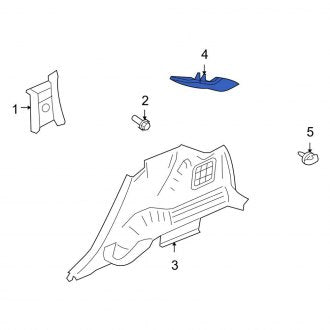 New OEM Rear Left Lower Interior Quarter Panel Trim Panel Fits, 2009-2010 Lincoln MKX - Part # 9A1Z7831013AB
