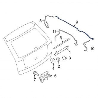 New OEM Rear Liftgate Washer Hose Fits, 2007-2011 Lincoln MKX - Part # 7T4Z17408A