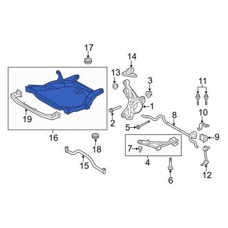 New OEM Front Engine Cradle Fits, 2011-2012 Lincoln MKX - Part # CT4Z5C145A