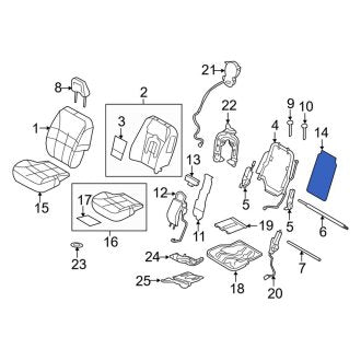 New OEM Front Seat Back Panel Fits, 2012-2015 Lincoln MKX - Part # CT4Z7860508CB