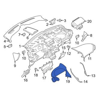 New OEM Instrument Cluster Visor Fits, 2016-2018 Lincoln MKX - Part # FA1Z58044F58BE