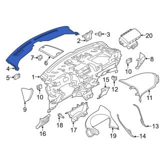 New OEM Upper Instrument Panel Cover Fits, 2016-2018 Lincoln MKX - Part # FA1Z58044A90AA