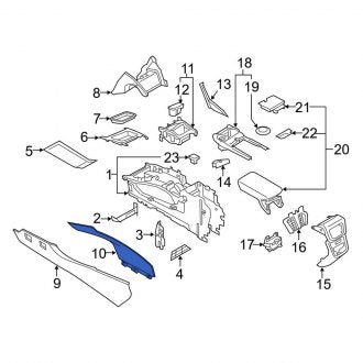 New OEM Front Forward Console Trim Panel Fits, 2016-2018 Lincoln MKX - Part # FA1Z5804324BB