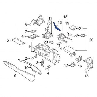 New OEM Front Forward Console Trim Panel Fits, 2016-2018 Lincoln MKX - Part # FA1Z5804324AA