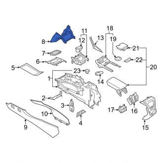 New OEM Front Forward Console Trim Panel Fits, 2016-2018 Lincoln MKX - Part # FA1Z5804324BC