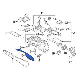 New OEM Right Upper Console Panel Fits, 2016-2018 Lincoln MKX - Part # FA1Z5804608AA