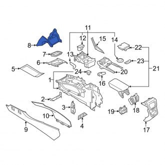 New OEM Front Forward Console Trim Panel Fits, 2016-2018 Lincoln MKX - Part # FA1Z5804324AC