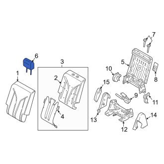 New OEM Front Headrest Fits, 2016 Lincoln MKX - Part # FA1Z58611A08CL