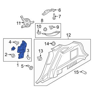 New OEM Right Body C-Pillar Trim Panel Fits, 2016-2018 Lincoln MKX - Part # FA1Z5852018AA