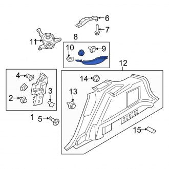 New OEM Right Body D-Pillar Trim Panel Fits, 2016-2018 Lincoln MKX - Part # FA1Z5831010BM