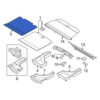 New OEM Rear Trunk Mat Fits, 2016-2018 Lincoln MKX - Part # FA1Z5813046BL