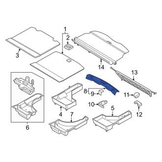 New OEM Rear Liftgate Trim Scuff Plate Fits, 2016-2018 Lincoln MKX - Part # FA1Z5811318AB