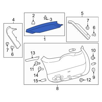 New OEM Rear Upper Center Liftgate Trim Fits, 2016-2018 Lincoln MKX - Part # FA1Z5841308AC