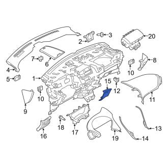 New OEM Right Lower Instrument Panel Trim Panel Fits, 2016-2018 Lincoln MKX - Part # FA1Z5804459AC