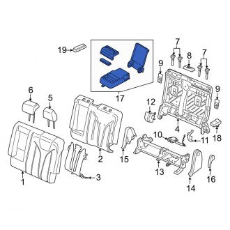 New OEM Rear Left Seat Armrest Fits, 2020-2023 Lincoln Nautilus - Part # LA1Z5867112CC