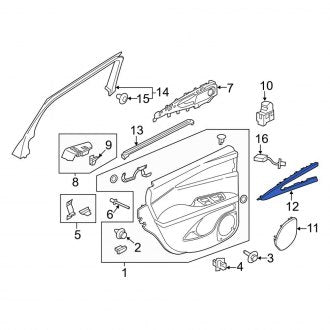 New OEM Rear Right Door Trim Molding Fits, 2019-2023 Lincoln Nautilus - Part # KA1Z78275A36FA