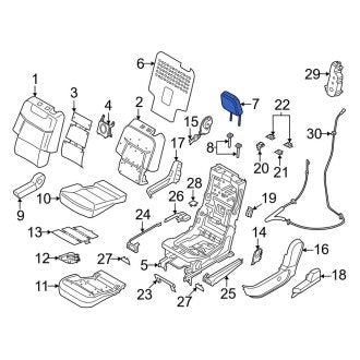 New OEM Center Right Headrest Fits, 2020-2023 Lincoln Aviator - Part # LC5Z78611A08CA