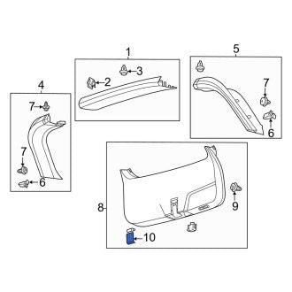 New OEM Rear Liftgate Trim Cover Fits, 2020-2024 Lincoln Aviator - Part # LC5Z7840726AA