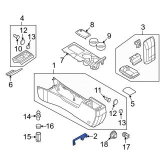 New OEM Upper Console Bracket Fits, 2006-2009 Mercury Milan - Part # 6E5Z54519K22A
