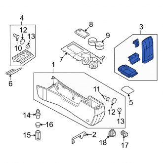 New OEM Console Lid Fits, 2006-2009 Mercury Milan - Part # 6N7Z5406024AA