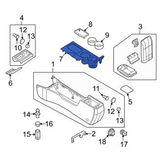 New OEM Console Trim Panel Fits, 2008-2009 Mercury Milan - Part # 8E5Z54045A76EB