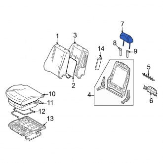 New OEM Front Headrest Fits, 2009 Mercury Milan - Part # 9E5Z54611A08AA