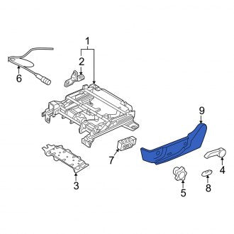 New OEM Front Left Inner Seat Track Cover Fits, 2006-2009 Mercury Milan - Part # AE5Z5462186BC