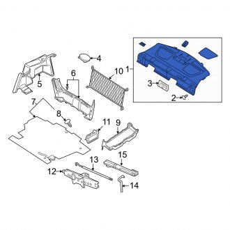 New OEM Rear Package Tray Fits, 2007-2009 Mercury Milan - Part # 8E5Z5446668HB