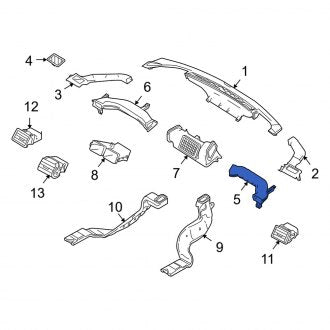 New OEM Right Instrument Panel Air Duct Fits, 2010-2011 Mercury Milan - Part # AE5Z19B680F