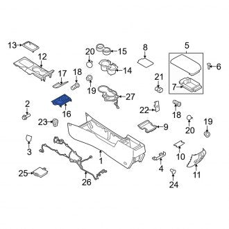 New OEM Console Tray Fits, 2010-2011 Mercury Milan - Part # 9N7Z5413530AB