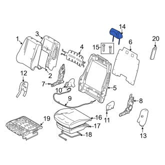 New OEM Front Left Headrest Fits, 2010 Mercury Milan - Part # AN7Z54611A08AG