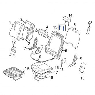 New OEM Front Right Headrest Fits, 2010 Mercury Milan - Part # AN7Z54611A08BD