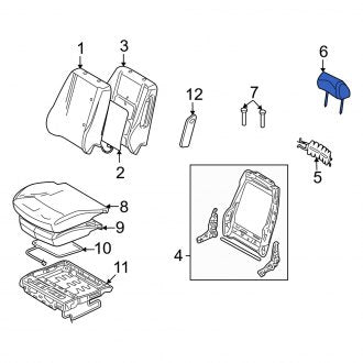 New OEM Front Right Headrest Fits, 2010 Mercury Milan - Part # AN7Z54611A08AF