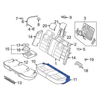 New OEM Rear Seat Cushion Pad Fits, 2010-2011 Mercury Milan - Part # AN7Z54600A88A