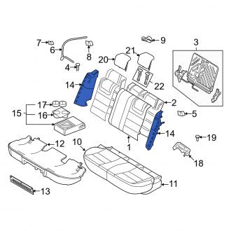 New OEM Rear Left Outer Seat Back Cushion Fits, 2010 Mercury Milan - Part # AN7Z5466893BB