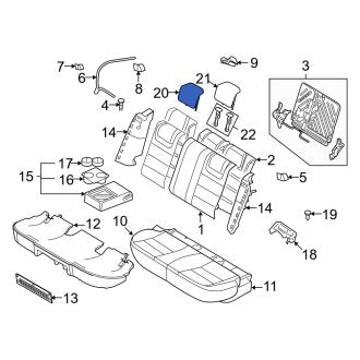 New OEM Rear Outer Headrest Fits, 2011 Mercury Milan - Part # BN7Z54611A08AB