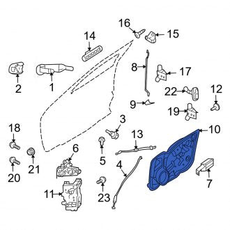 New OEM Front Right Door Panel Carrier Fits, 2011 Mercury Milan - Part # BE5Z54235A86A