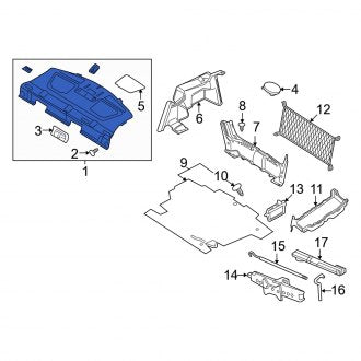New OEM Rear Package Tray Fits, 2010-2011 Mercury Milan - Part # BE5Z5446668BC