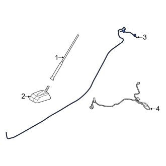 New OEM Rear Antenna Cable Fits, 2011-2019 Ford Fiesta - Part # BE8Z18812K