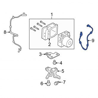 New OEM Rear ABS Wheel Speed Sensor Fits, 2014 Ford Fiesta - Part # D2BZ2C190A