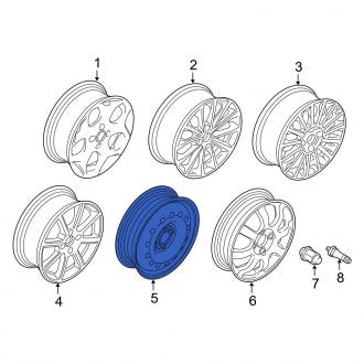 New OEM Wheel Fits, 2014-2019 Ford Fiesta - Part # D2BZ1007C