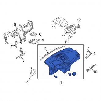 New OEM Dashboard Panel Fits, 2014-2019 Ford Fiesta - Part # D2BZ5404320CJ