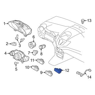 New OEM Right Seat Heater Switch Fits, 2011-2013 Ford Fiesta - Part # BE8Z14D694CA