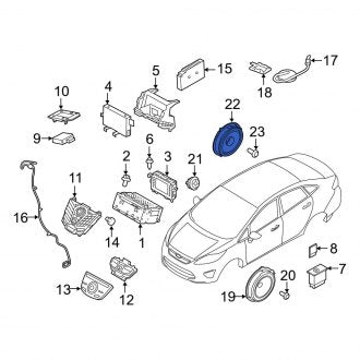 New OEM Rear Speaker Fits, 2014-2019 Ford Fiesta - Part # AA6Z18808B