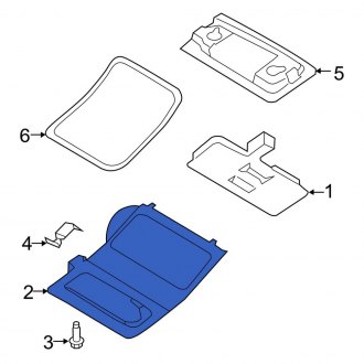 New OEM Upper Overhead Console Fits, 2014-2019 Ford Fiesta - Part # AE8Z58519A70AC