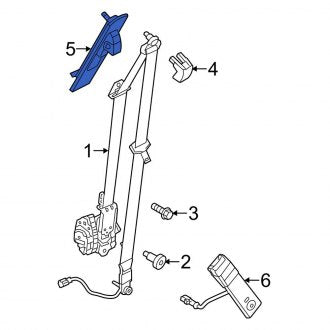 New OEM Front Seat Belt Height Adjuster Fits, 2011-2013 Ford Fiesta - Part # BE8Z54602B82AA