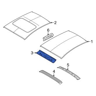 New OEM Front Roof Header Panel Fits, 2011-2013 Ford Fiesta - Part # AE8Z5403410A