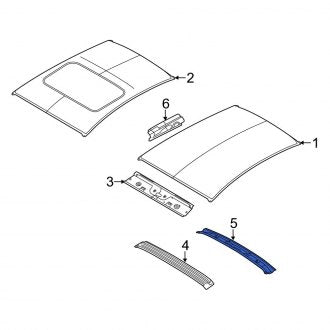 New OEM Rear Roof Header Panel Fits, 2011-2013 Ford Fiesta - Part # AE8Z5842220A